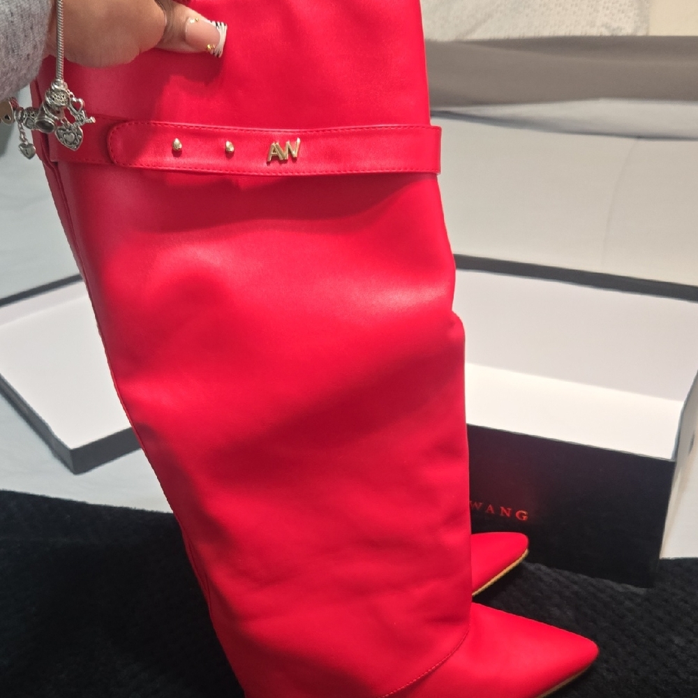 AW Women's Vibrant Red Heeled Boots